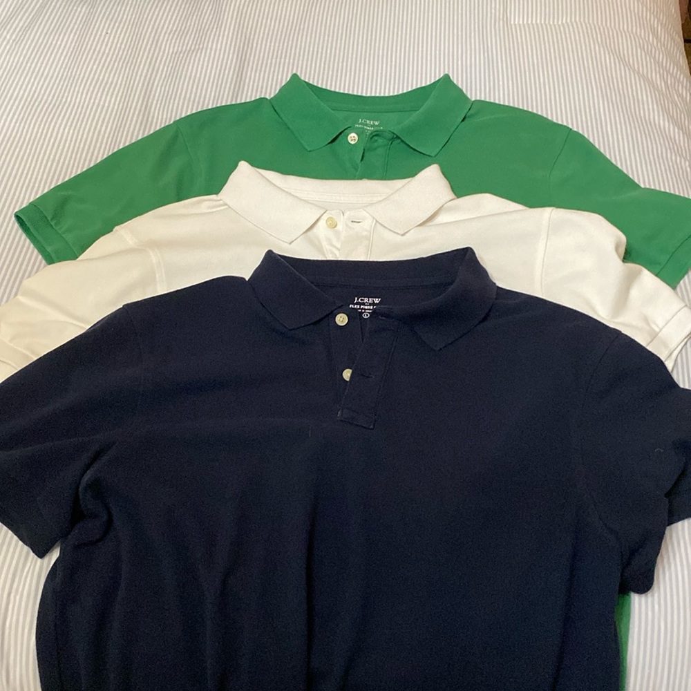 J Crew Mens Flex Pique Polo